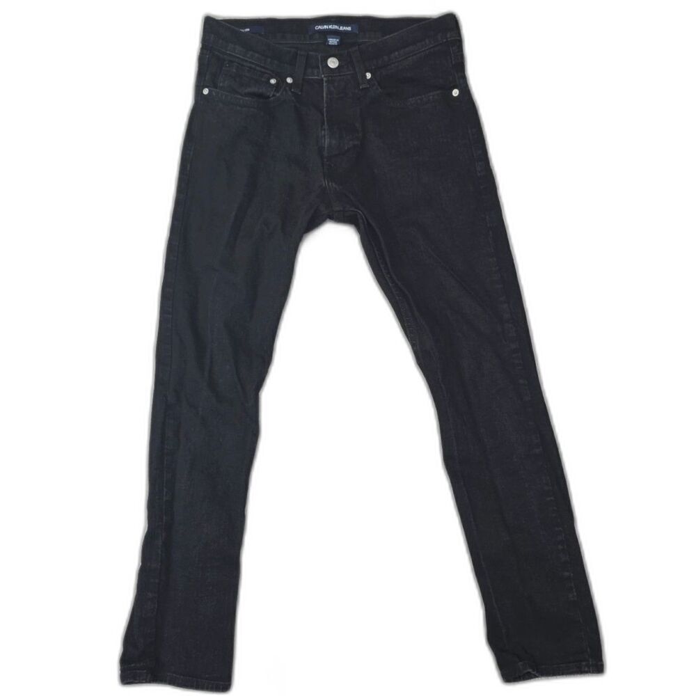 Calvin Klein CKJ 056 Athletic Tapered Men's Jeans Size 28 x 30 In Vintage Black - Picture 2 of 7